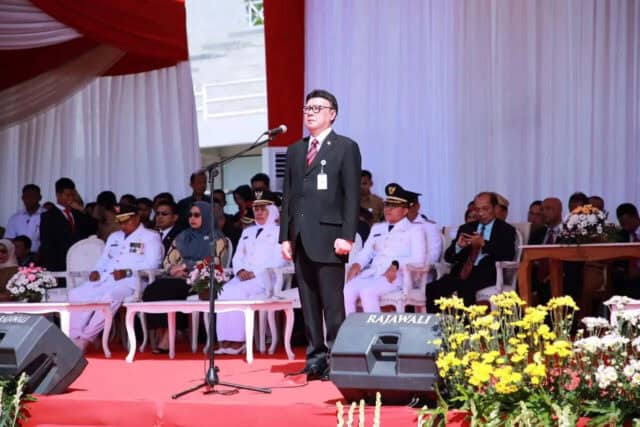 Mendagri Pimpin Upacara Peringatan Hari Otonomi Daerah ke XXIII di Kabupaten Banyuwangi