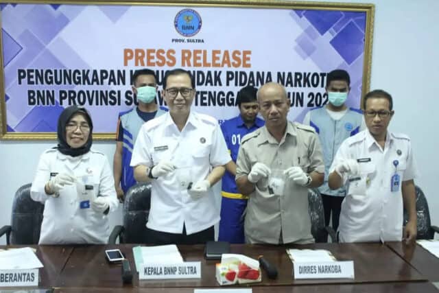 Bawa Shabu, Pria di Kendari Dibekuk BNNP Sulawesi Tenggara