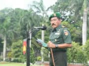 Upacara Bendera, Pangdam Sampaikan Pesan Kasad Pentingnya Jaga Kesehatan
