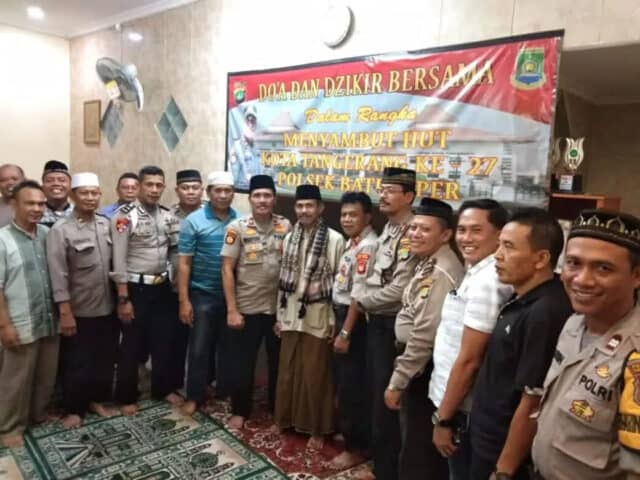 HUT Kota Tangerang ke-27, Polsek Batu Ceper Gelar Do'a dan Dzikir Bersama