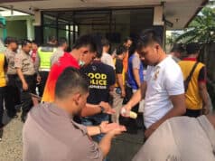 Antisipasi Virus Covid-19, Polresta Bandara Lakukan Kerja Bhakti dan Penyemprotan Disinfektan