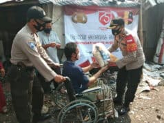 Peringati HUT RI, Polsek Batu Ceper Bagikan Sembako