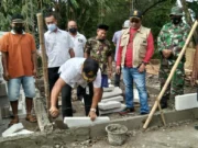 Camat Cisoka Peletakan Batu Pertama Pembangunan RTLH Desa Slapajang Tahun Anggaran 2020