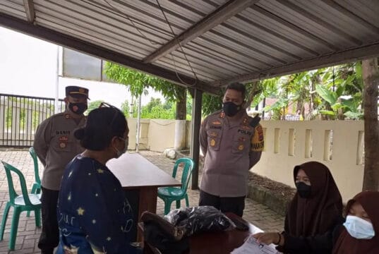 Wakapolres Cek Pelaksanaan Vaksinasi di Gerai Vaksin Presisi Panongan