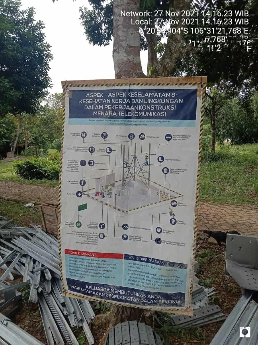 Diduga Tak Berizin BTS di Jambe Terus Bejalan