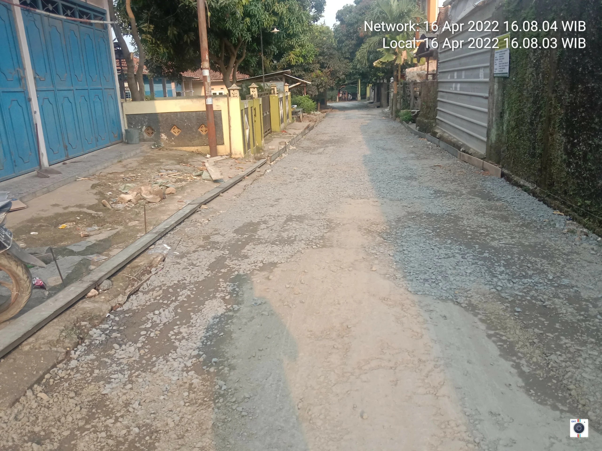 Proyek Betonisasi di Jalan Gang H. Jain Cijengir, Kasi Ekbang Kecamatan Curug Terkesan Tutup Mata
