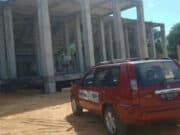 Proyek GOR di Tanjung Jabung Barat terindikasi munculkan dugaan korupsi. poto ini diambil beberapa waktu lalu.
