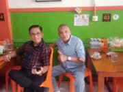 Ketua DPW PAN Jambi HA Bakri HM (kiri) saat dikonfirmasikan Pelita.co, Selasa )7/2-2023) di Jambi.