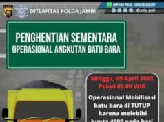 Kembali Dilarang Melintas.