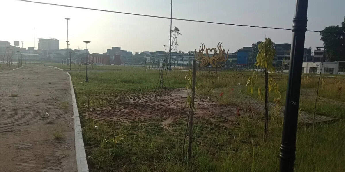 Inilah wajud proyek RTH PPM Jambi yang menghabiskan anggaran Rp 35 miliar sumber APBD Jambi 2022. 