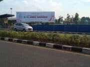 Inilah spanduk yang dipasang di Bandara Sultan Thaha Jambi sambut Kunjungan Presiden Jokowi ke Jambi, Selasa (16/5-2023).