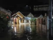 Perumahan Teguh Permai I tergenang banjir.