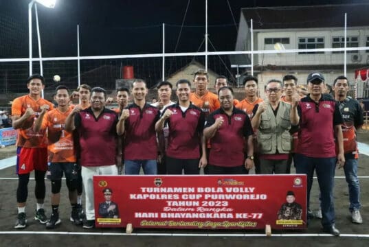 Memperingatan Hari Bhayangkara Ke 77, Polres Purworejo Gelar Turnamen Bola Voli Kapolres Cup 2023