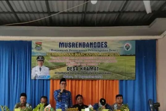Kades Kramat H.Nuralam Membuka Rapat Musrenbang Desa, Ini Prioritasnya :