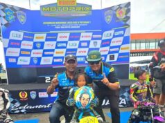 Hebat ! Pembalap Cilik Asal Purworejo, Ararauna Kalandra, Raih Double Winner di Motoprix Seri 1 Surabaya