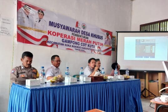 Koperasi Merah Putih Syariah Terbentuk di Gampong Cot Kuta, Ini Harapan Keuchik Sulaiman TB