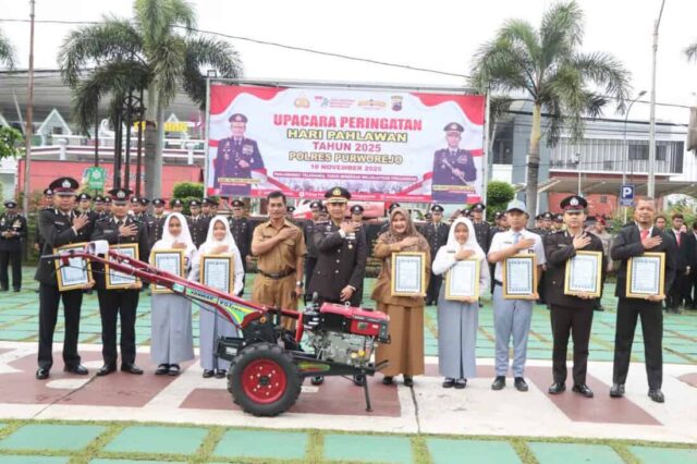 Peringati Hari Pahlawan, Kapolres Purworejo Beri Penghargaan dan Dukung Ketahanan Pangan