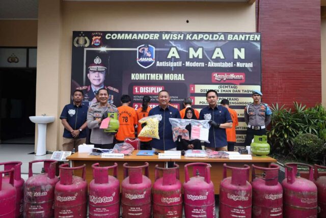 Polda Banten Berhasil Ungkap Jaringan Penyalahgunaan LPG Bersubsidi di Wilayah Tangerang