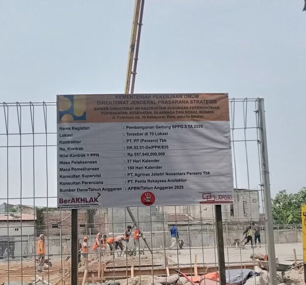 Pengecoran Fasilitas SPPG di SMKN 2 Kabupaten Tangerang Jadi Sorotan, Fungsi Pengawas Disoal