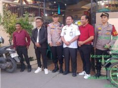 Jaga Kondusifitas, Kapolsek Sepatan dan Kasie Trantib Amankan Perayaan Natal