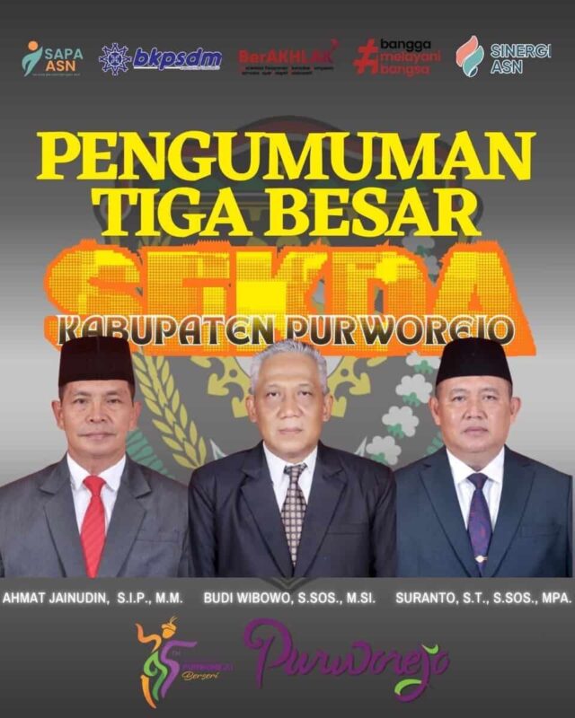 Tiga Nama Lolos Seleksi Terbuka Sekda Purworejo, Ini Daftar Kandidat Terbaik