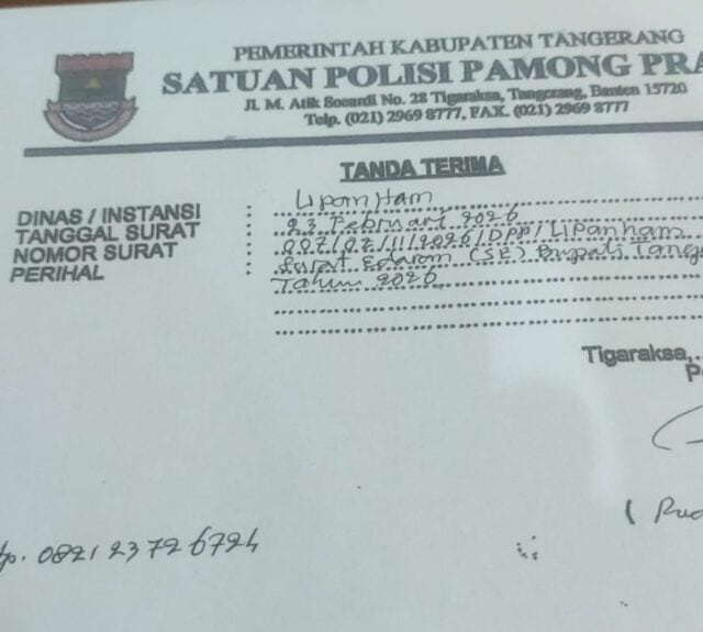 Resmi Layangkan Surat, LipanHam Desak Satpol PP Kabupaten Tangerang Sidak Tempat Hiburan di Gading Serpong Diduga Abaikan SE Bupati