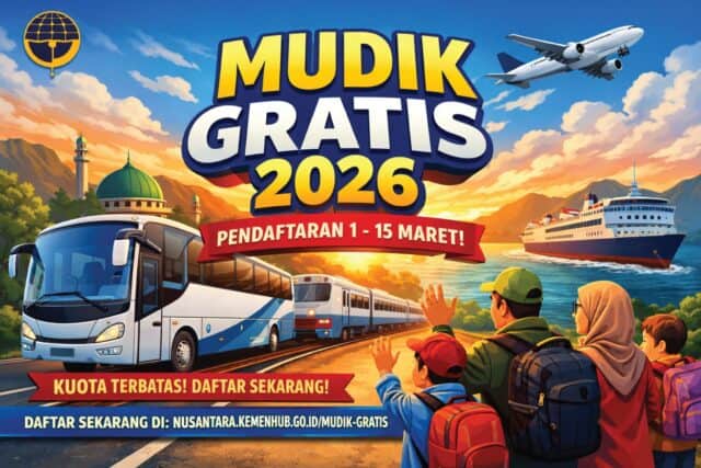 Mudik Gratis 2026 Kemenhub Resmi Dibuka! Pendaftaran Hanya 1–15 Maret Kuota Terbatas, Buruan Daftar!