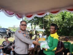 Polres Purworejo Tanam Jagung Bersama Petani, Sekaligus Berikan Perlindungan Sosial