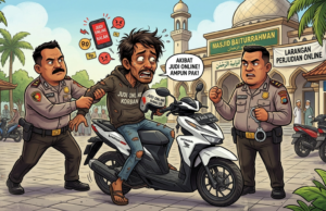 Uang Habis untuk Judi Online, Pria Asal Garut Curi Motor di Masjid Agung Purworejo