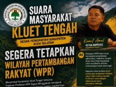 Masyarakat Kluet Tengah Tagih Kepastian WPR, Minta Bupati Aceh Selatan Segera Bertindak